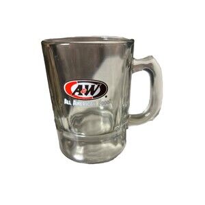A&W ROOTBEER Vintage 1970’s Mini Kiddie Mug USA Map Logo 3.25” Tall